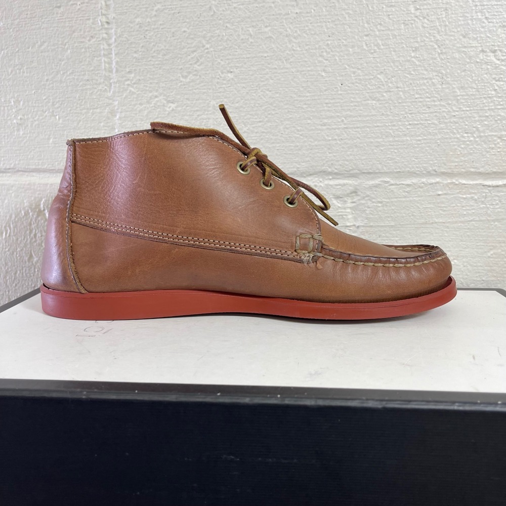 Sebago Campsides Brown Leather Chukka Ankle Boots Handsewn Lace up Men's 7 US - Picture 2 of 16